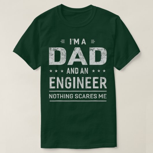 Ik ben een vader en ingenieur voor mannen. t-shirt (Design voorkant)