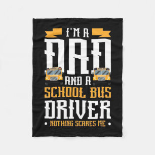 Ik ben een vader- en schoolbuschauffeur fleece deken