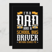 Ik ben een vader- en schoolbuschauffeur save the date (Voorkant / Achterkant)