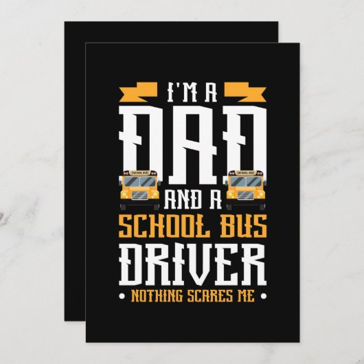 Ik ben een vader- en schoolbuschauffeur save the date (Voorkant / Achterkant)