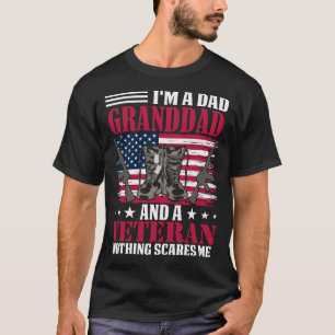 Ik ben een vader GRANDDAD en een veteraan.. niets T-shirt
