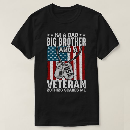 Ik ben een vader met een grote BROER en een vetera T-shirt (Design voorkant)