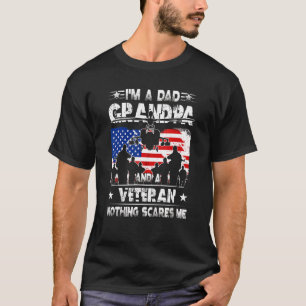 Ik ben een vader opa en een Amerikaans veteraan T-shirt