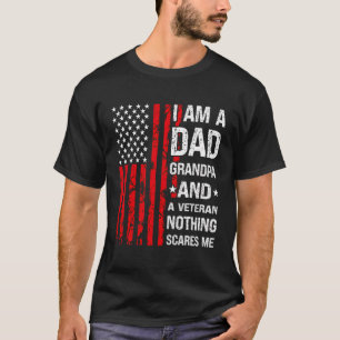 Ik ben een vader opa en een veteraan niets backpri t-shirt