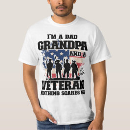 Ik ben een vader opa en een veteraan... niets maak t-shirt