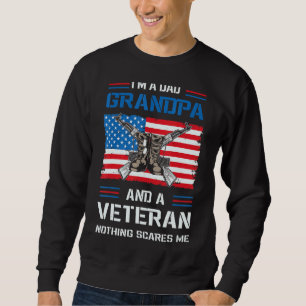 Ik ben een vader opa en een veteraan US Flag 1 Trui