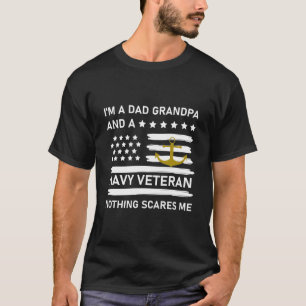 Ik ben een vader opa en een veteraan van de marine t-shirt