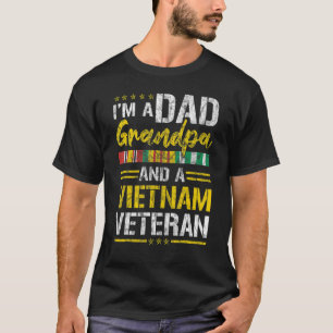 Ik ben een vader opa en een Vietnam Veteraan vader T-shirt