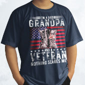 Ik ben een vader, opa, veteraan, grappige vader me t-shirt