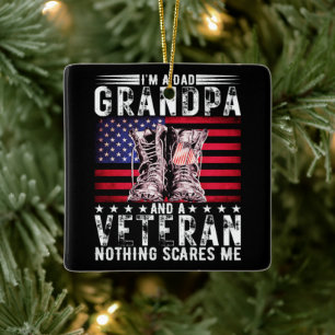 Ik ben een vader opa veteraan grappige vader pensi keramisch ornament