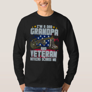 Ik ben een vader opa veteraan... niets maakt me ui t-shirt