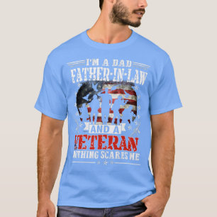 Ik ben een vader schoonvader veteraan Vaderdag Fun T-shirt