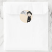 Ik ben een vampier! -sticker ronde sticker (Tas)