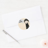 Ik ben een vampier! -sticker ronde sticker (Envelop)