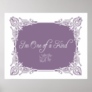 Ik ben één van een soort citaat poster