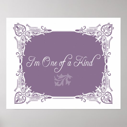 Ik ben één van een soort citaat poster (Voorkant)