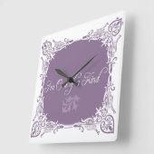 Ik ben één van een soort citaat vierkante klok (Hoek)