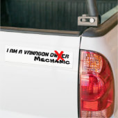 Ik ben een Vanagon Mechanic Bumpersticker (Op Truck)