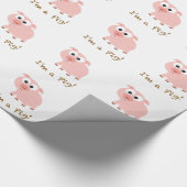 Ik ben een varken cadeaupapier (Hoek)