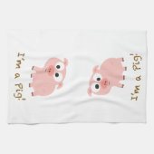 Ik ben een varken theedoek (Horizontaal)