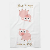Ik ben een varken theedoek (Verticaal)