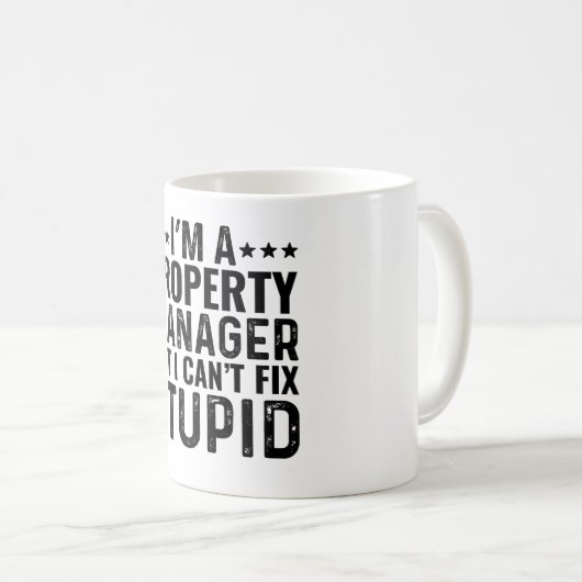 Ik ben een vastgoedbeheerder, maar ik kan niets st koffiemok (Voorkant rechts)