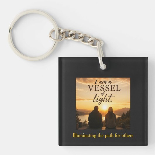 Ik Ben een Vat van Licht Sleutelhanger (voorkant)