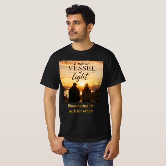 Ik Ben een Vat van Licht T-shirt (Voorkant volledig)