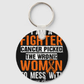 Ik ben een vechter leukemie bewustzijn 1 sleutelhanger (Voorkant)