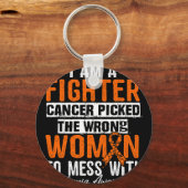 Ik ben een vechter leukemie bewustzijn 1 sleutelhanger (Voorkant)