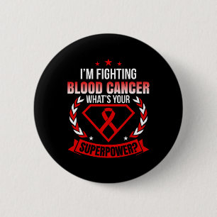 Ik ben een vechter van Blood Cancer Ribbon Awarene Ronde Button 5,7 Cm