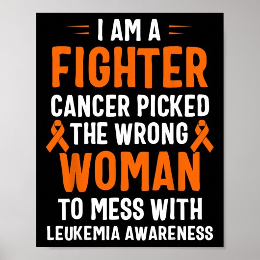 Ik ben een vechtere bewustwording van leukemie poster (Voorkant)