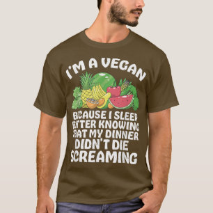 Ik ben een vegetan Vegetable Fruits Food Vegan Day T-shirt