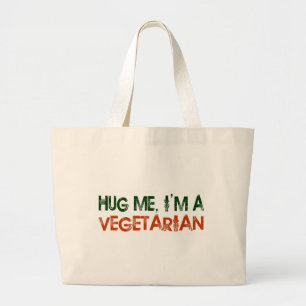 Ik ben een vegetariër. grote tote bag