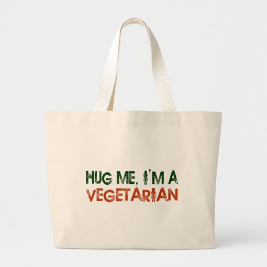 Ik ben een vegetariër. grote tote bag (Voorkant)