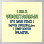 Ik ben een vegetariër poster (Voorkant)
