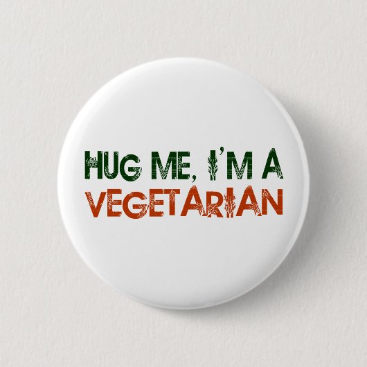 Ik ben een vegetariër. ronde button 5,7 cm (Voorkant)