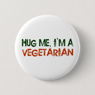 Ik ben een vegetariër. ronde button 5,7 cm