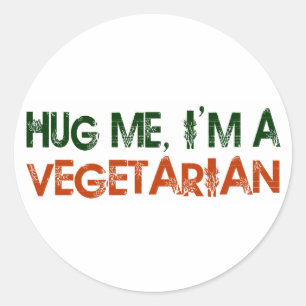Ik ben een vegetariër. ronde sticker