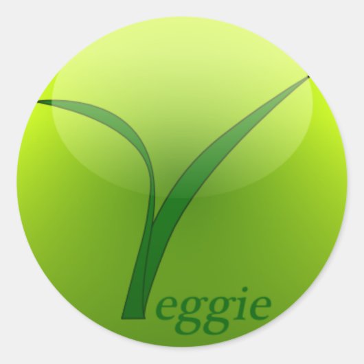 Ik ben een vegetarische sticker (Voorkant)