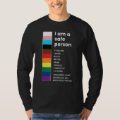 Ik ben een veilig persoon LGBT Gay Pride T-shirt (Voorkant)