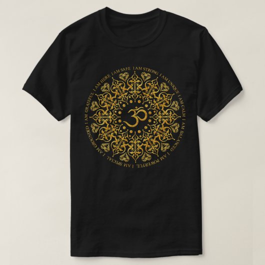 Ik ben een veilige mantra t-shirt (Design voorkant)