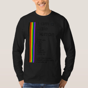 Ik ben een veilige persoon LHBTQ Ally Safe Space P T-shirt