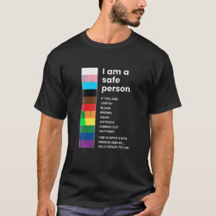 Ik ben een veilige persoon T Shirt Grappig LGBT Ga