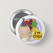 Ik ben een verjaardag Tshirts en geschenken Ronde Button 5,7 Cm (Voorkant /achterkant)