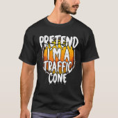 Ik ben een verkeerskone Funny Lazy Halloween Co. T-shirt (Voorkant)