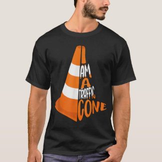 Ik ben een verkeerskone Oranje Lazy Easy Costumes T-shirt