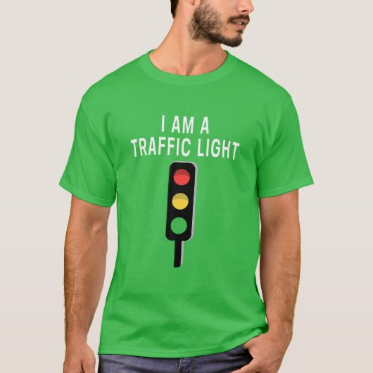 Ik ben een verkeerslicht grappige groene verkeersl t-shirt (Voorkant)