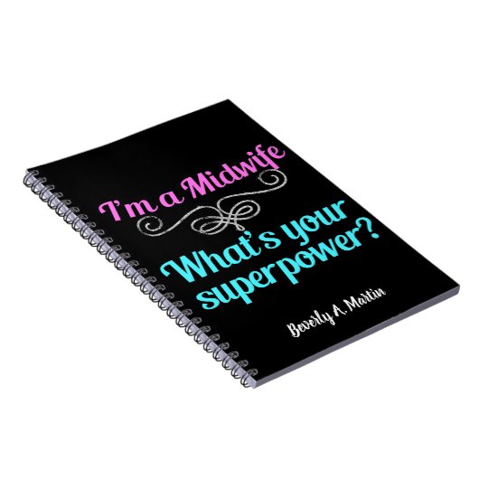Ik ben een verloskundige, wat is je Superpower Cut Notitieboek (Rechterzijde)