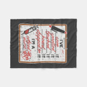 Ik ben een vermoeide verpleegster fleece deken (Voorkant (Horizontaal))